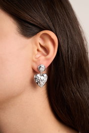 Heliophilia Silver Pendientes de Plata Plateados